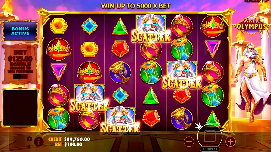 Gates of Olympus free spins — multiplier symbols accumulating during bonus